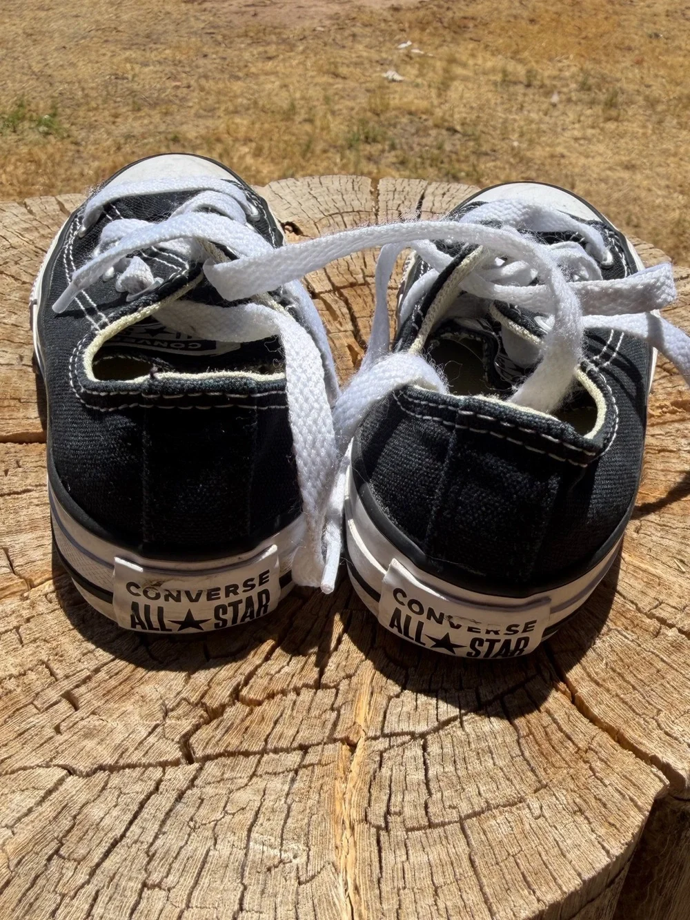 Converse Black Low-Top Kids Sneakers with White Laces